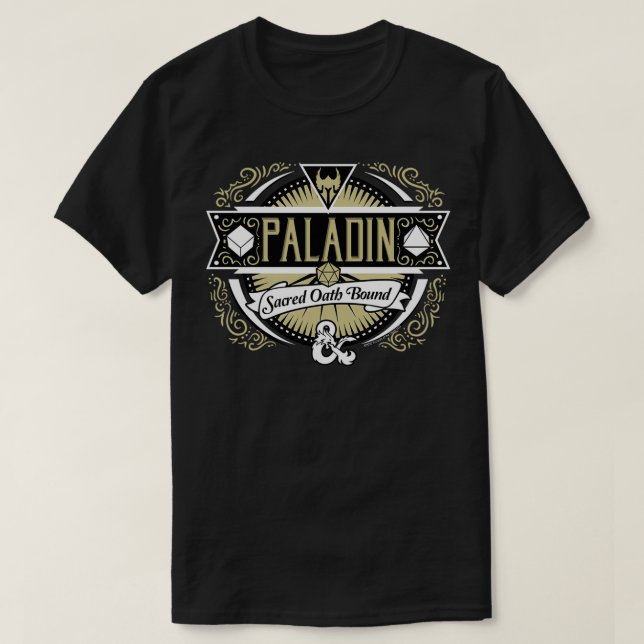 Camiseta Dungeons & Dragon Paladin Sagrado Oath Bound Pullo (Frente do Design)