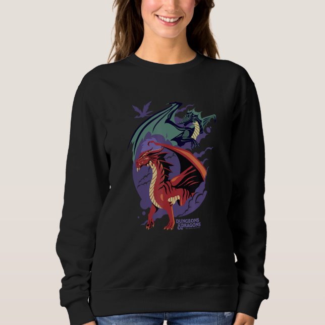 Camiseta Dungeons & Dragons Red & Black Dragons Portrait (Frente)