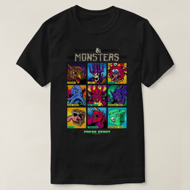 Camiseta Dungeons & Dragons Wizards of the Coast Monster Se (Frente do Design)