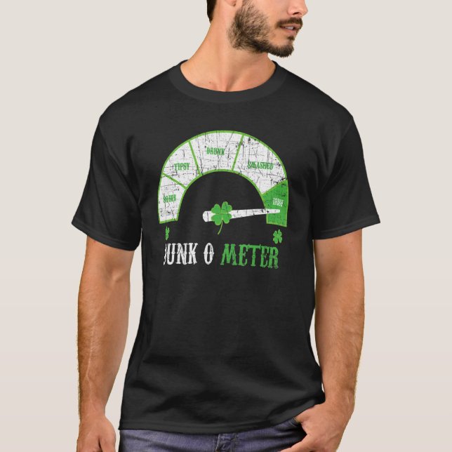 Camiseta Dunk O Meter Beer Irish Beer Bebendo Drinker (Frente)