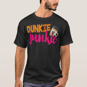 Camiseta Dunkie Junkie Funny Coffee Lover Dizendo Zip