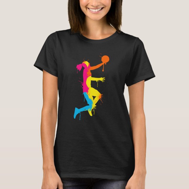 Camiseta Dunking basketball player basket basketball player (Frente)
