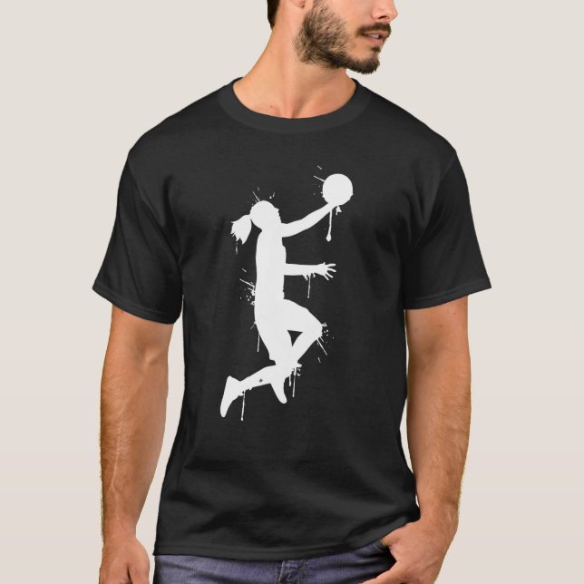 Camiseta dunking basketball player team basketball player (Frente)