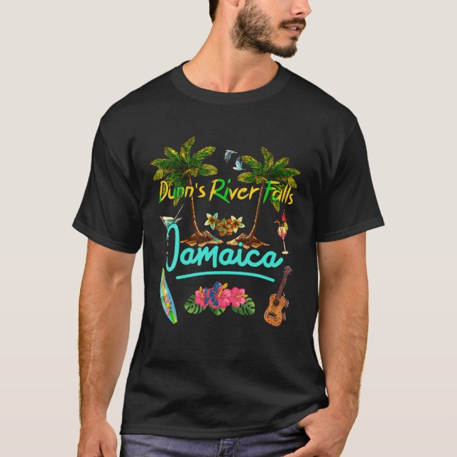 Camiseta Dunn River Falls Jamaica Beach Summer Sun Set Pal (Frente)