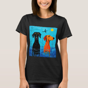 Camiseta "Duo Aquático de Alegria" - Cães Coloridos Surreai