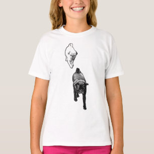 Camiseta Duo Canino de Inverno, Luz do Dia Festiva