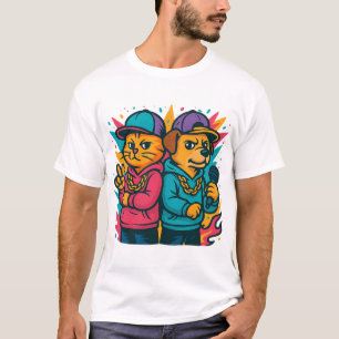 Camiseta Duo de Rap do Gato e Cachorro Legal