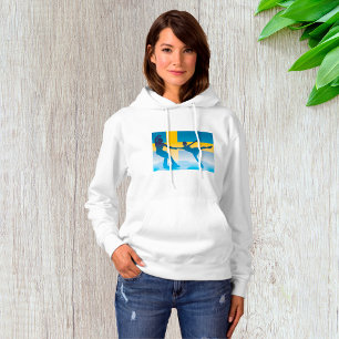 Camiseta Duo Sueco de Patinação no Gelo Silhueta