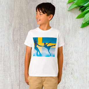Camiseta Duo Sueco de Patinação no Gelo Silhueta