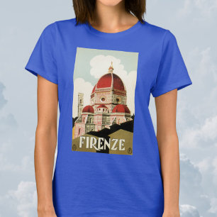 Camiseta Duomo em Firenze Florence Itália Viagens vintage A