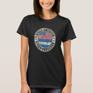 Camiseta Dupla Cidadania Americana Hondurenha Bandeira de H