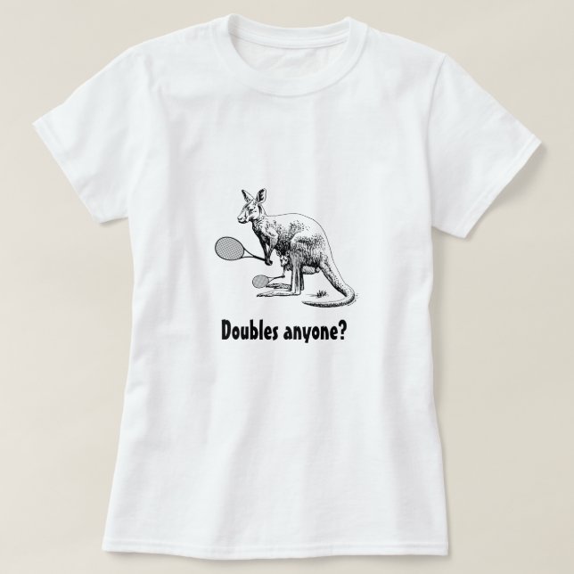 Camiseta Duplica De Alguém? Kangaroo Tênis (Frente do Design)