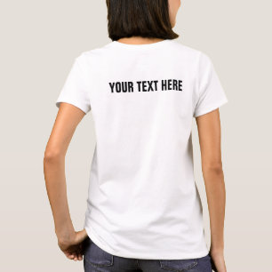 Camiseta Duplo Lado Adicione Sua Própria Foto De Texto Aqui