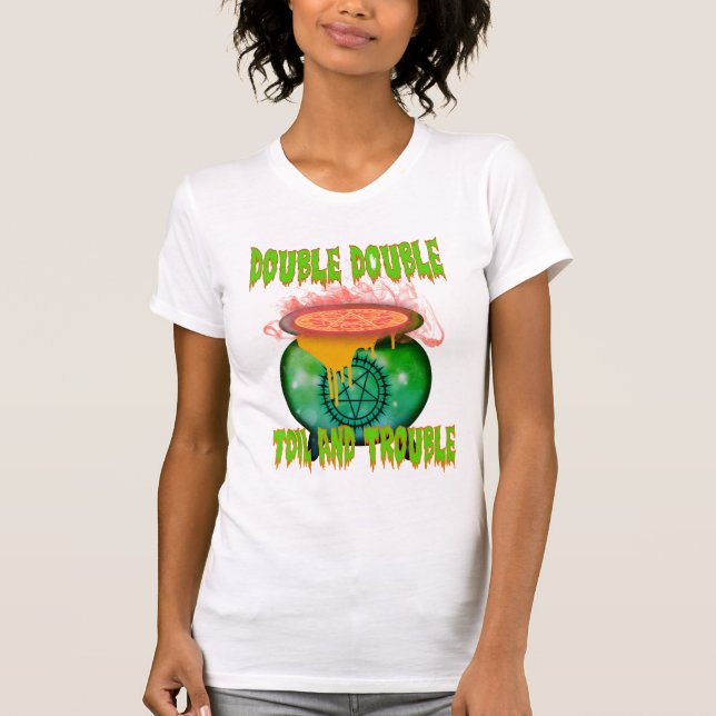 Camiseta "Duplo Touro e Problemas: Abraçar a Bruxa (Frente)