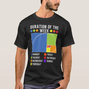Camiseta Duração da semana da proporção áurea de Fibonacci