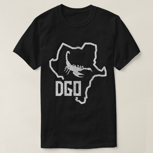 Camiseta Durango Alacran México Mapa Contorno De DGO T-Shir (Frente do Design)