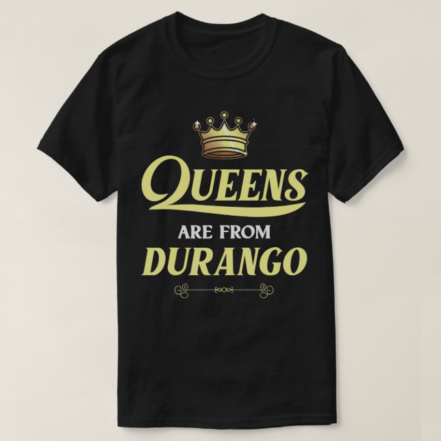 Camiseta DURANGO Gift Funny Home Roots Cresceu Cidade Nasce (Frente do Design)