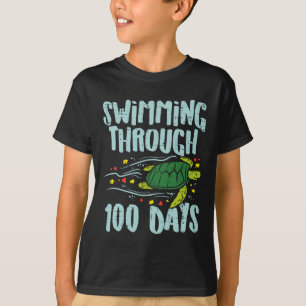 Camiseta Durante 100 Dias, Presente Escolar Crianças de Tar
