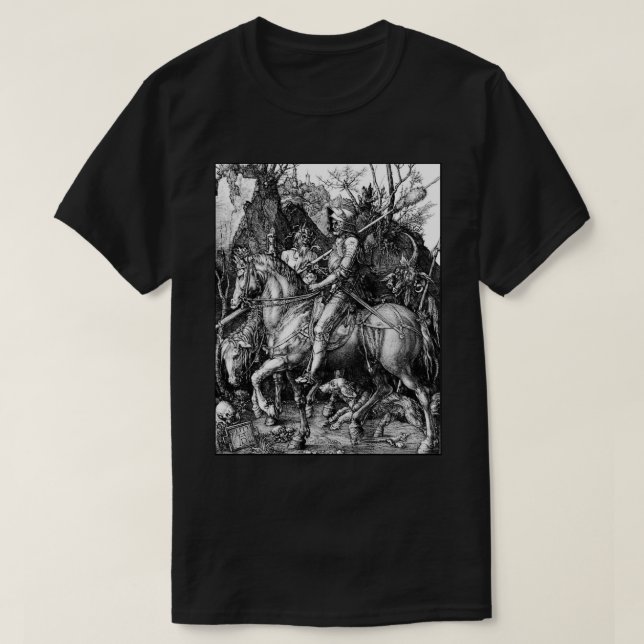 Camiseta DURER The Knight Death and the Devil Albrecht Dure (Frente do Design)