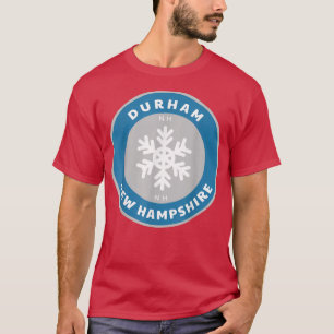 Camiseta Durham New Hampshire NE Winter Snow Snowflake Souv