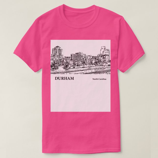 Camiseta Durham North olina 3 (Frente do Design)
