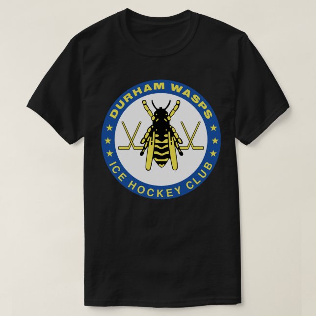 Camiseta Durham Wasps Ice Hockey Team Essencial T Shirt (Frente do Design)
