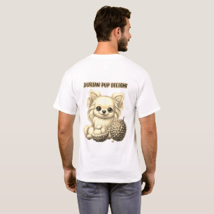 Camiseta Durian Pup Delight Fluffy Dog & Exotic Thai Frui