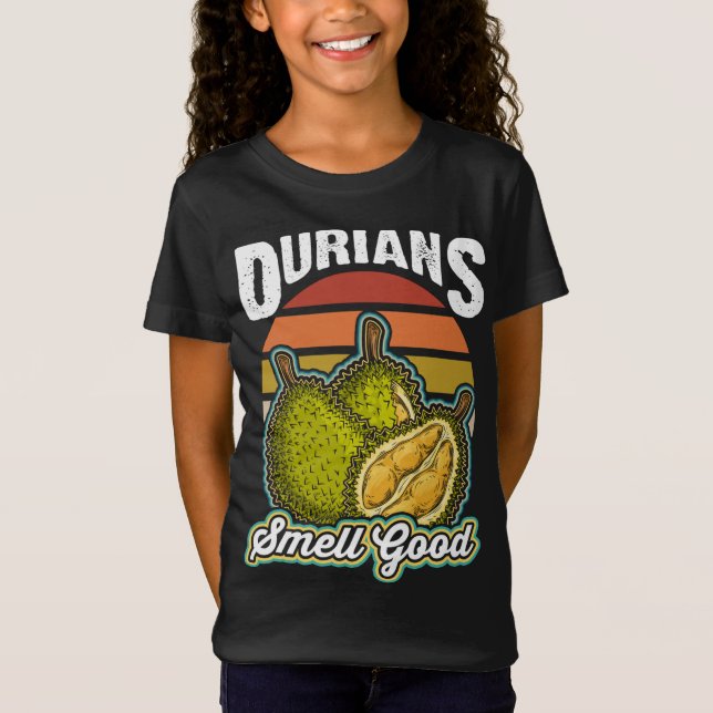 Camiseta Durianos Cheiram Bons Frutas Durianos Engraçados (Frente)