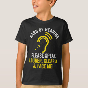 Camiseta Duro Da Audição Por Sida Discutível Dificulta Awar