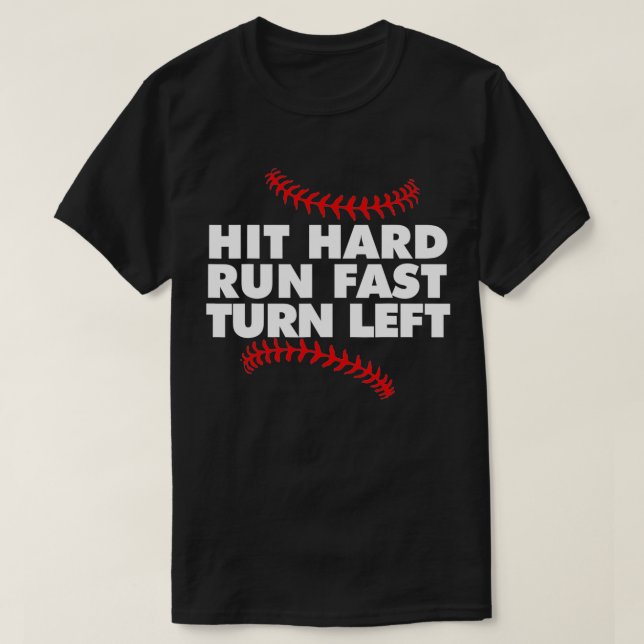 Camiseta Duro de acerto corre rápido à esquerda (Frente do Design)