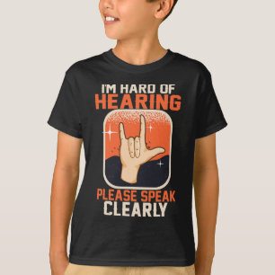 Camiseta Duro de Audição de Sensibilização dos Deficientes