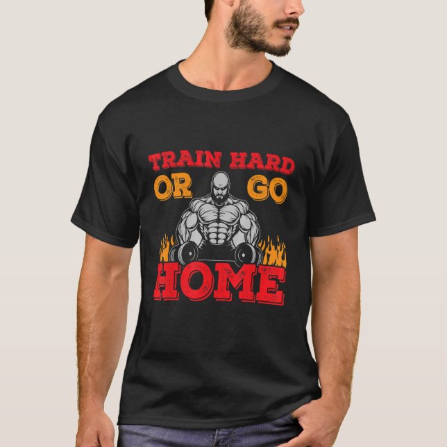 Camiseta Duro De Comboio Ou Ir Para Casa Para O Edifício De (Frente)