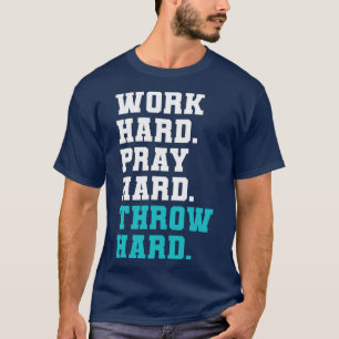 Camiseta Duro de Duro de Duro de Rezo para o basebol religi