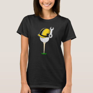 Camiseta Duro de Ouro de Golfe de Roupa de Construção Ameri