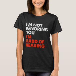 Camiseta Duro De Ouvir Diversão De Sinal ASL Língua Surda A