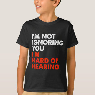 Camiseta Duro De Ouvir Diversão De Sinal ASL Língua Surda A