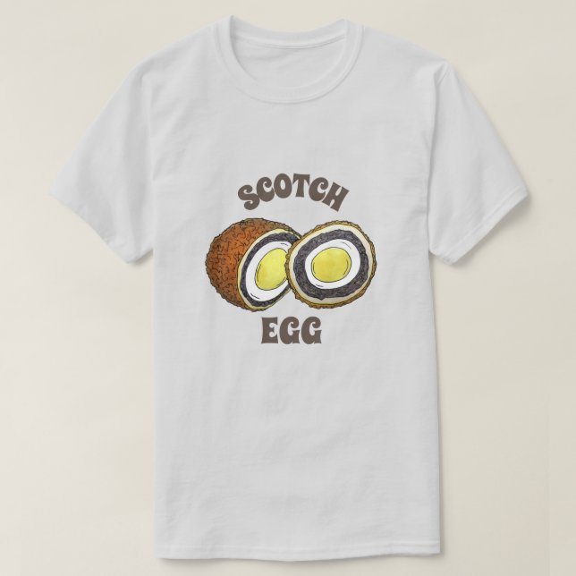 Camiseta Duro de ovos de sopa cozinhados britânicos Comida  (Frente do Design)