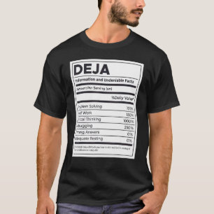 Camiseta Duro de Resolução de Problemas de Informações Nutr