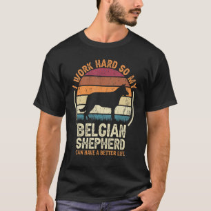 Camiseta Duro De Trabalho Assim Cachorro Tem Vida Retro Bel