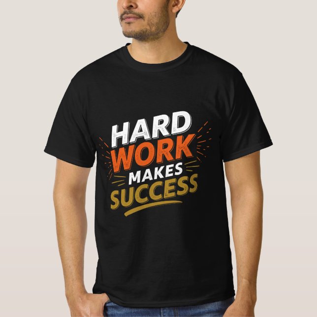 Camiseta Duro de Trabalho Êxito Motivational Hustle Grind E (Frente)