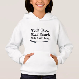 Camiseta Duro de trabalho. Jogue Inteligente. Ajude Sua Equ