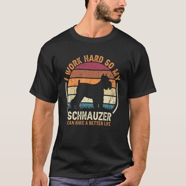 Camiseta Duro De Trabalho Para Cachorro Ter Vida Retro Schn (Frente)