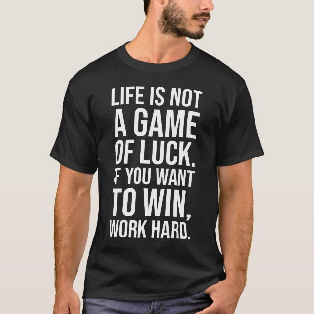 Camiseta Duro De Trabalho Para Ganhar - Gym, Hustle, Sucess (Frente)