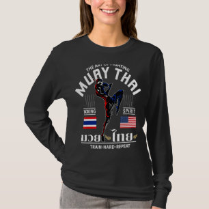 Camiseta Duro de trem in a box Tailandês Flag Muay Tailandê