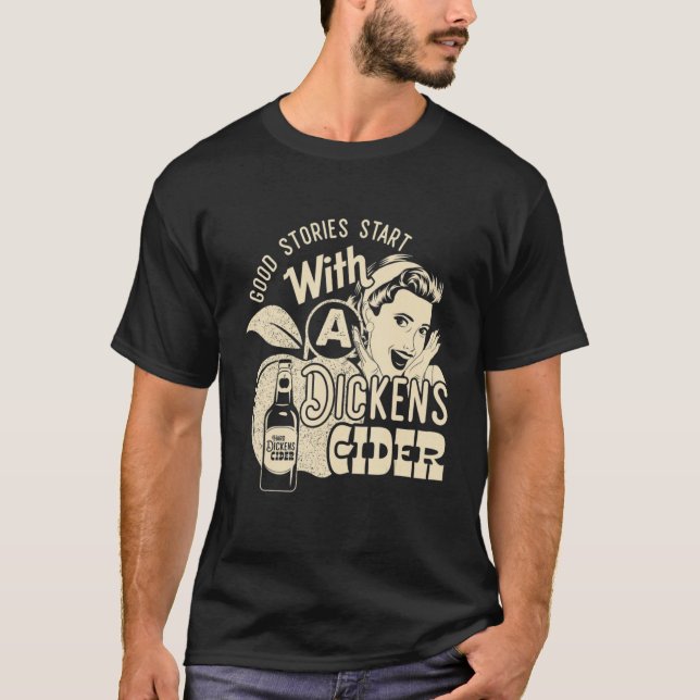 Camiseta Duro Dickens Cider Girl Whiskey E Beer Apple Hum (Frente)