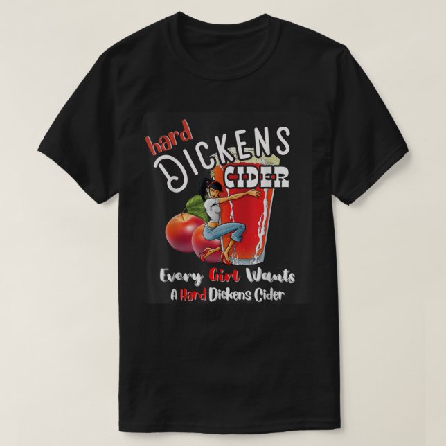 Camiseta duro dickens sidra Engraçada Garota Whiskey e Beer (Frente do Design)