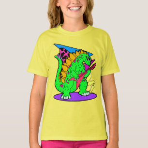 Camiseta Duro do Partido Dinossauros guitarra de stegossaur