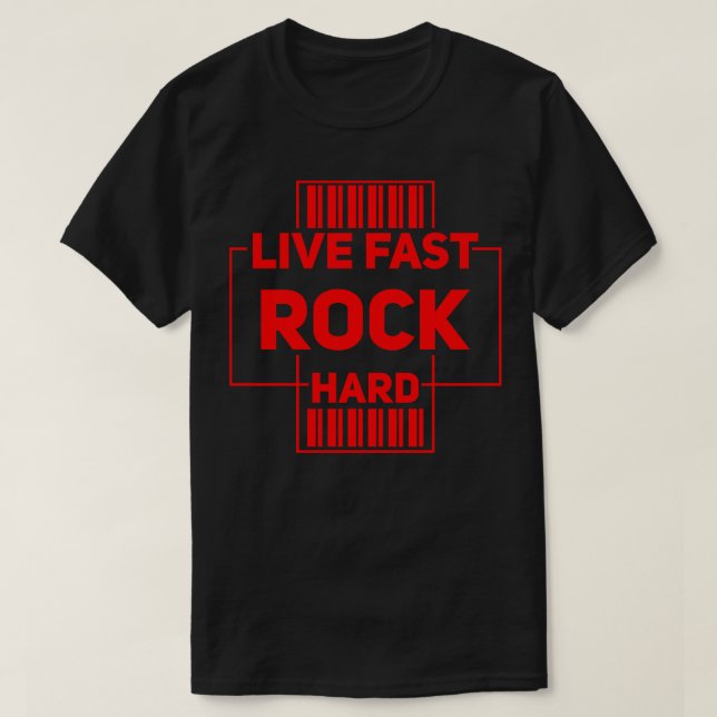 Camiseta Duro Live Fast Rock (Frente do Design)