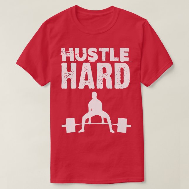 Camiseta Duro Mens Hustle Motivação Gym Strongman Powerlif (Frente do Design)