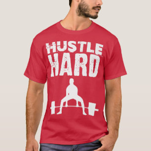 Camiseta Duro Mens Hustle Motivação Gym Strongman Powerlif